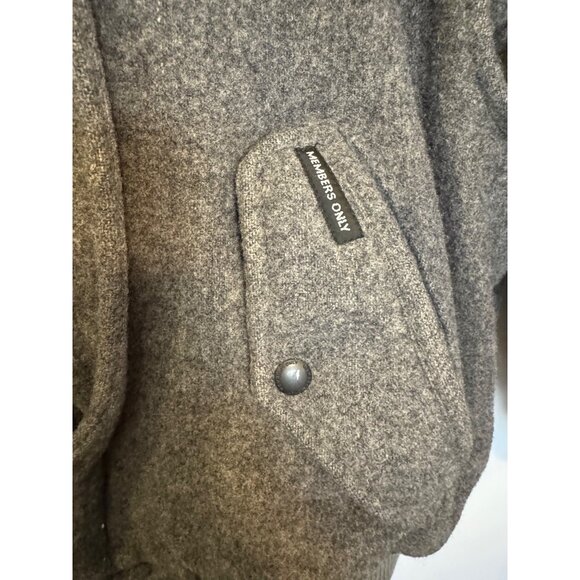 Vintage Members Only Wool Blend Mens Jacket Size 44 Grey Warm Bomber Style - Picture 5 of 7